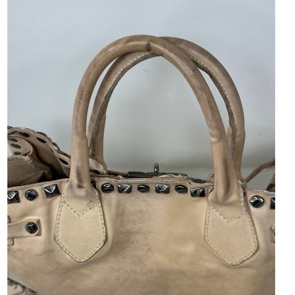 GIORGIO BRATO Beige Leather Studded Tote Bag - Picture 11 of 16